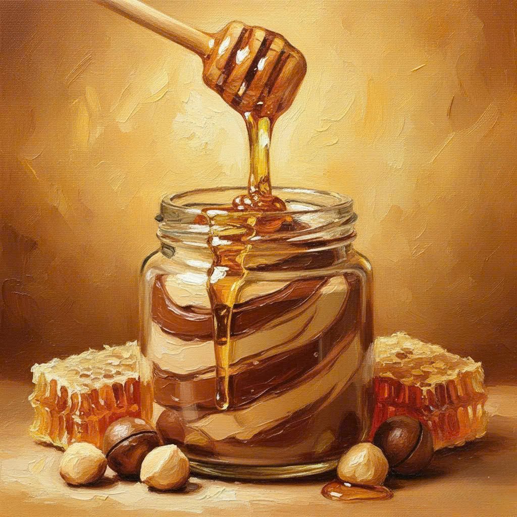 Hũ Honey Macatella với mứt màu vàng mật ong tự nhiên